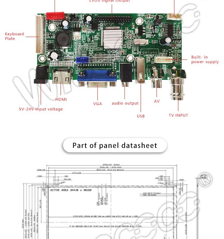 Wisecoco 15,6 дюймов 1920x1080 FHD ЖК-экран матовый ips дисплей Hdmi LVDS VGA AV Edp 30 контактов плата контроллера ноутбука ЖК-панель