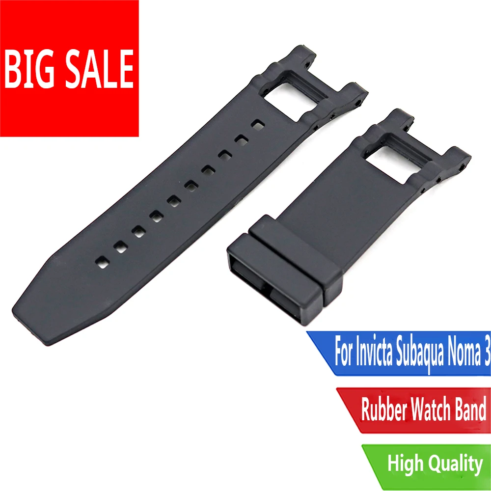 CARLYWET 28mm Waterproof Rubber Replacement Watch Band Belt Special Popular For Invicta Subaqua Noma 3 | Наручные часы
