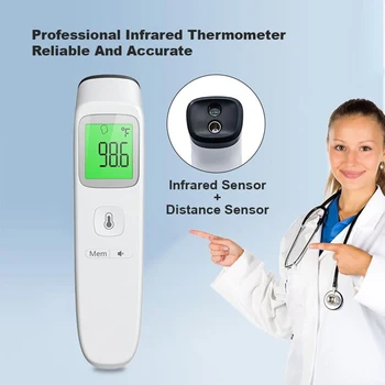 

1pc Non-Contact IR Infrared Thermometer Gun 1 Second Ear Forehead Body Temperature Device Baby Kids Adults Home Thermometer