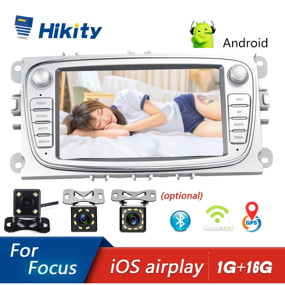 

Hikity 2din Android Nav Car Multimedia player 7'' Autoradio Car Radio GPS Mirrorlink For Ford Focus Mondeo C-MAX S-MAX Galaxy II