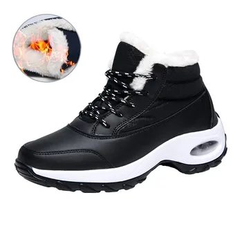 

Women Autumn Winter High Tube Shoes Casual Lace-up Platform Shoes Outdoor Climbing Sneakers Hiking Cotton Shoes Waman Boots