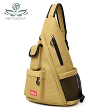 D&T 2020 New Fashion One Shoulder Bag Men Women Convas Waterproof High Capacity Khaki Hiking Travel School Multi-function Bags Handbags