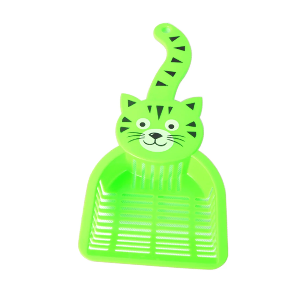 Прекрасный пластиковый совок для кошачьего наполнителя для домашних животных, песочный совок для уборки