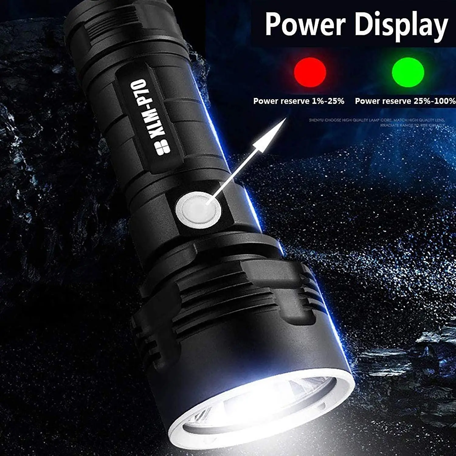 높은 전력 XHP70 LED 손전등 전술 토치 USB 충전식 랜턴 방수 램프 캠핑 야외에 대 한 매우 밝은 랜 턴
