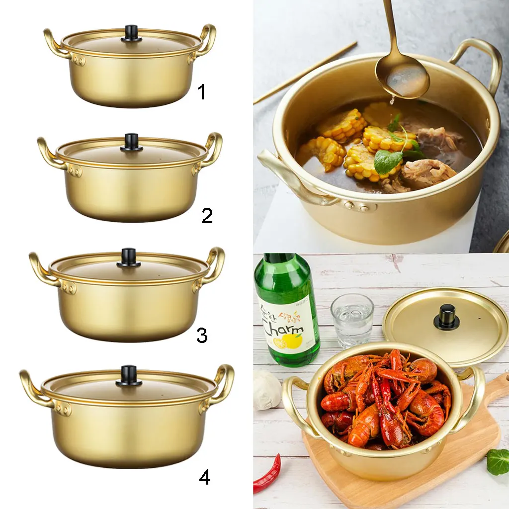 Aluminum  Noodle Pot Fast Cooling Boiler Stock Pot for Soup Round
