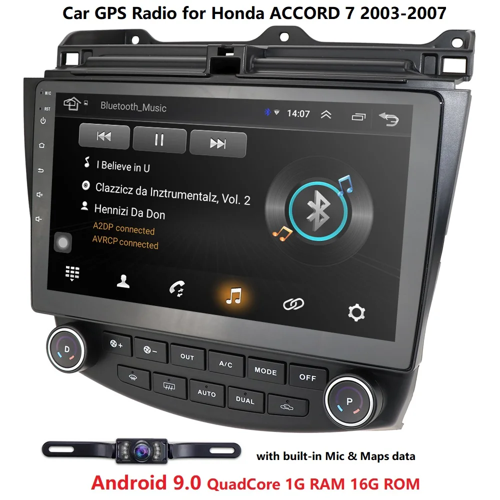 Clearance Android 9.0 Car NO DVD Stereo 10.1 Inch Audio Radio Player For Honda Accord 7 2003-2007 Car GPS Navigation WIFI Bluetooth 4G DAB 2