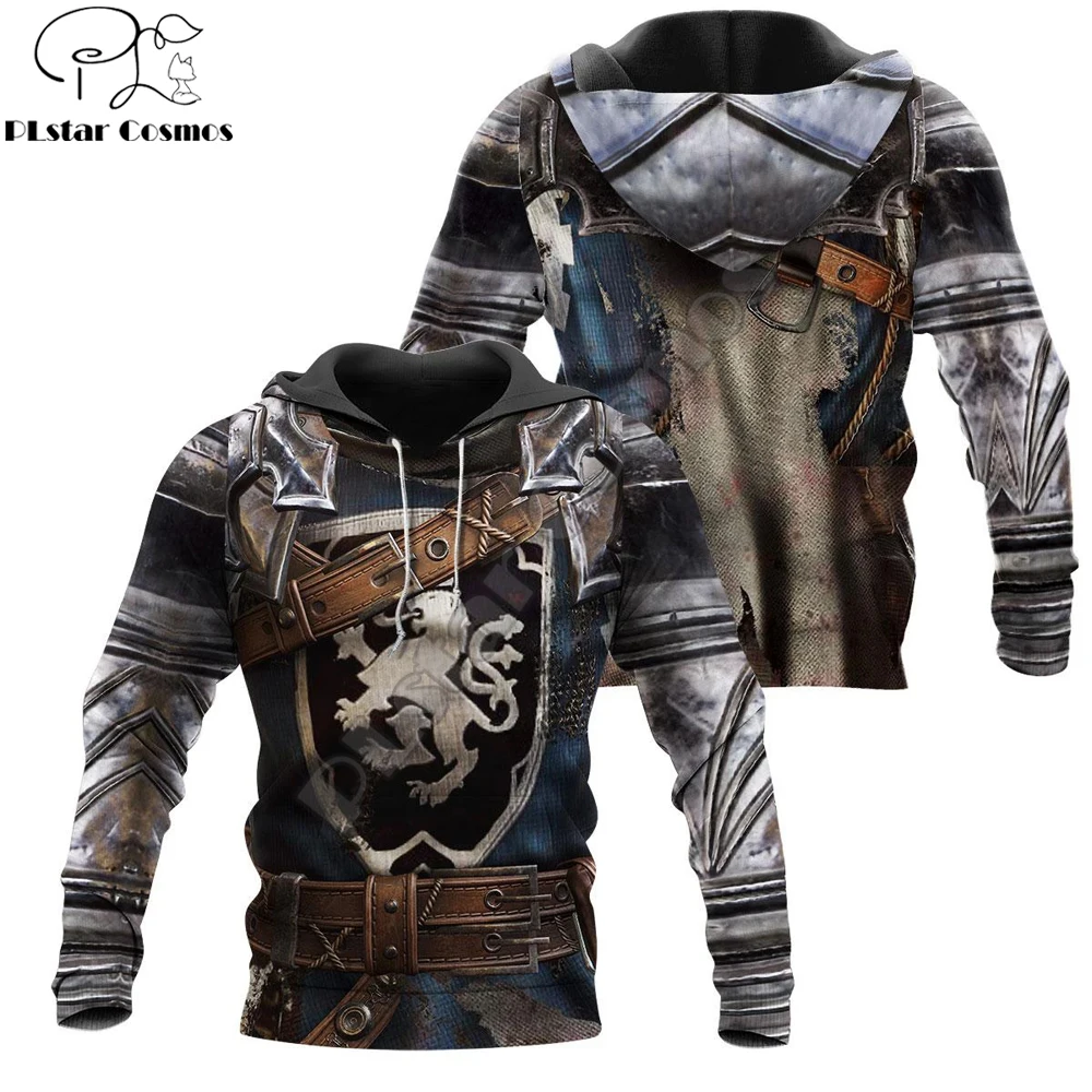 3D Printed Chainmail Knight Armor Men Hoodie Knights Templar Harajuku Fashion Jacket pullover Unisex Cosplay hoodies QS-006