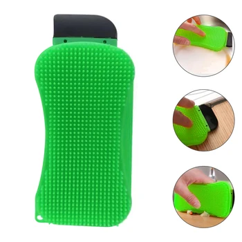 

Multifunction Silicone Cleaning Brushes Useful Washing Sponge Kitchen Cleaning Bowl Pan Bowl Dish Brush Easy Clean Cooking Tool