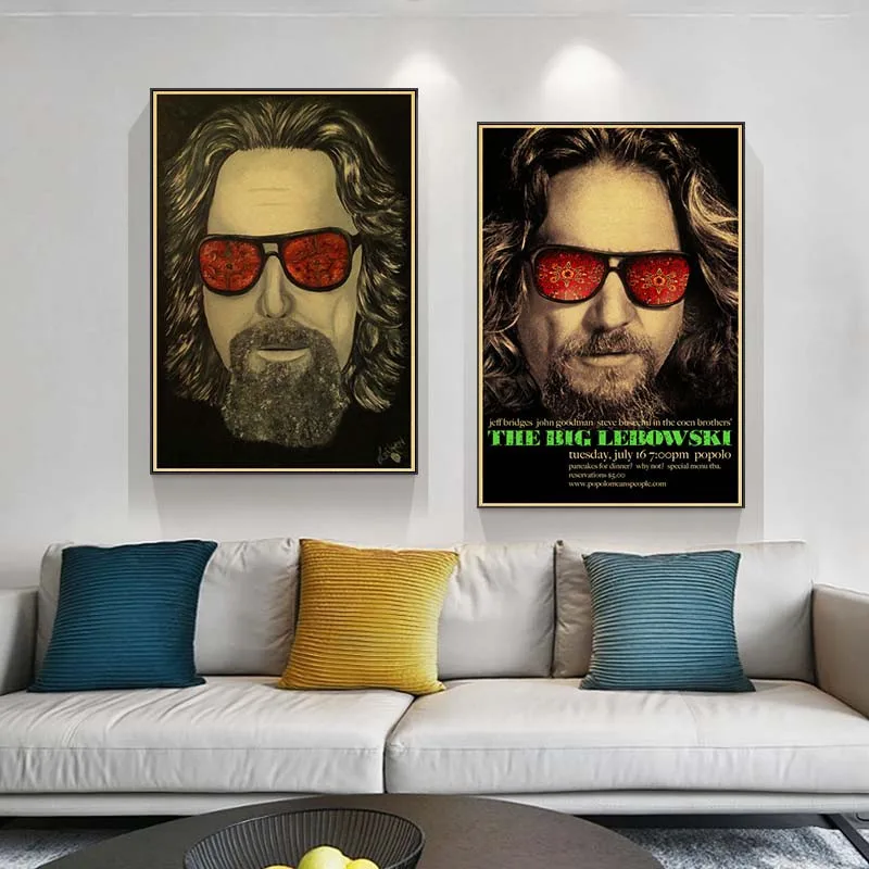 

Leipovsky Da Lebowski Retro Canvas Poster Retro Poster Wall Decoration Printmaking Bar Pub Coffee Decoration Painting