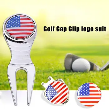 

Golf Tool Gift Set - Includes Hat Clip and Ball Marker, - Tool, Divot Aiming For Golfer Repair Trainning Tools Aids Pitch M0F0