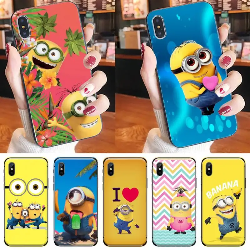 

kawaii Minions cartoon cute movie Phone Case for iPhone 11 12 pro XS MAX 8 7 6 6S Plus X 5S SE 2020 XR coque shell funda hull