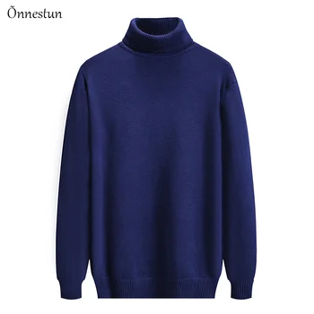 

Onnestun Sweaters Men Autumn Winter Fashion New Long Sleeve Solid color Slim Warm Sweater Men Casual Pullover Tops Man Sweater