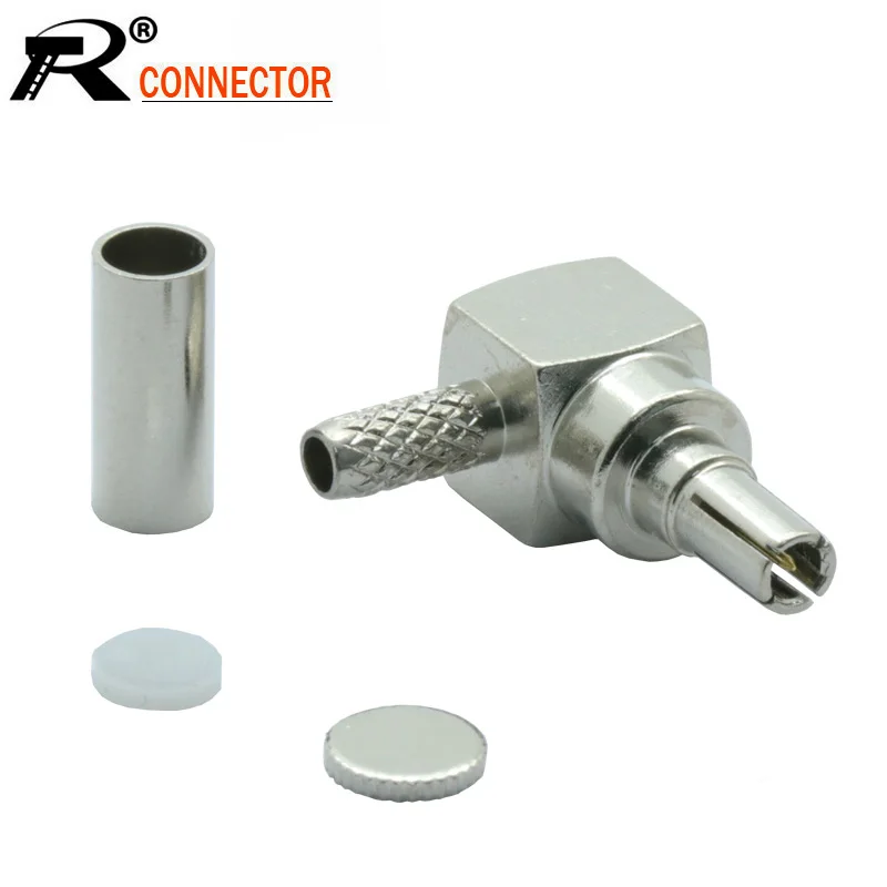 RF Connector TS9 Plug Male Pin Right Angle Crimp For RG174 RG316 QTY of 2 ships from USA