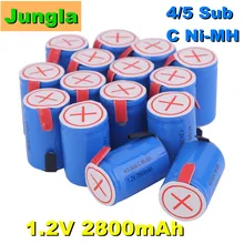 Novo 4/5sc sc sub c li-ion li-po bateria de lítio alta-descarga 1.2v 2800mah baterias recarregáveis ni-mh com guias de soldagem