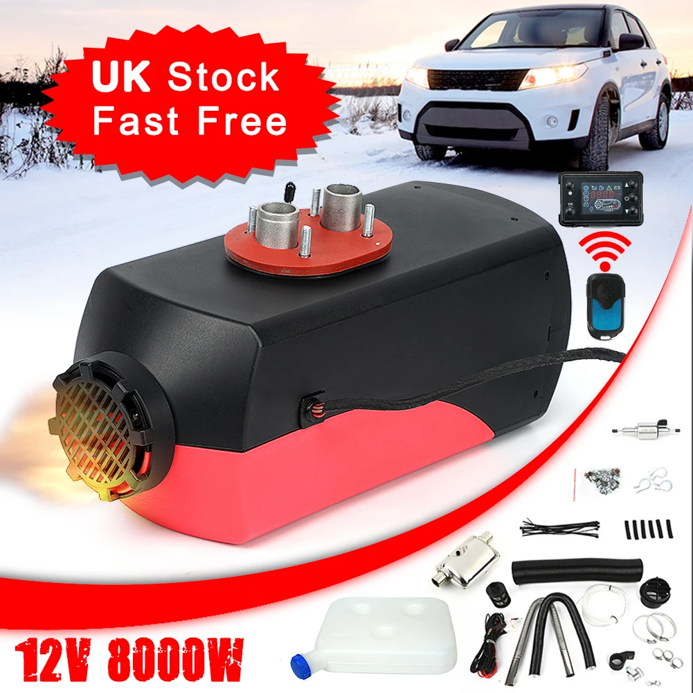 

8KW Air Diesel heater 12V 8000W Car Heater For Truck Bus Motorhome+LCD Monitor Switch + Remote Control+Silencer Parking Heater