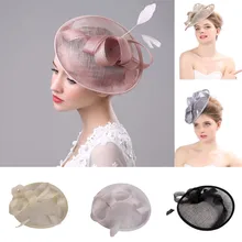 Fascinators Hat Women Flower Mesh Ribbons Feathers Fedoras Hat Headband or a Clip Cocktail Tea Party Headwewar for Girls