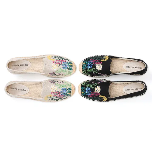 2018 새로운 패션 라운드 발가락 신발 여성 플랫 숙녀 캐주얼 대마 Zapatillas Mujer zapatos Mujer 3