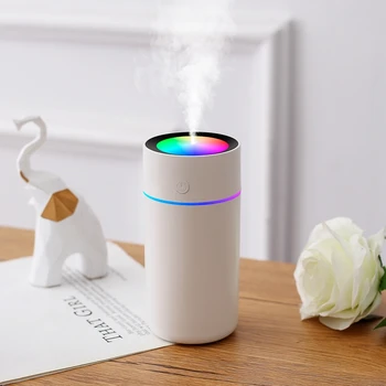 

Mini 320ml Color Cup USB Air Humidifier Ultrasonic Aroma Diffuser Car Mist Maker with 7 Colors night Light Air Purifier 5V