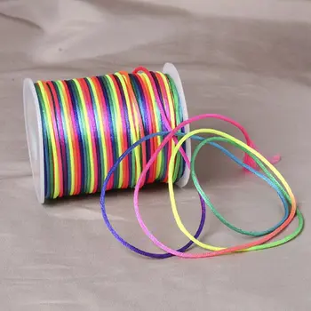 

2.5mm 100m Rainbow DIY Weaven Beading Cord String for Jewelry Bracelet Making AXYD