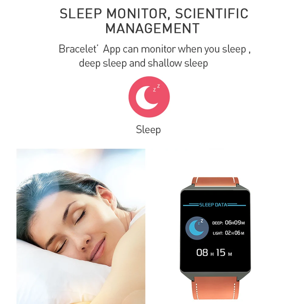 CK19 Smart Exercise Bracelet Blood Pressure Heart Rate Sleep Monitoring Smart Watch
