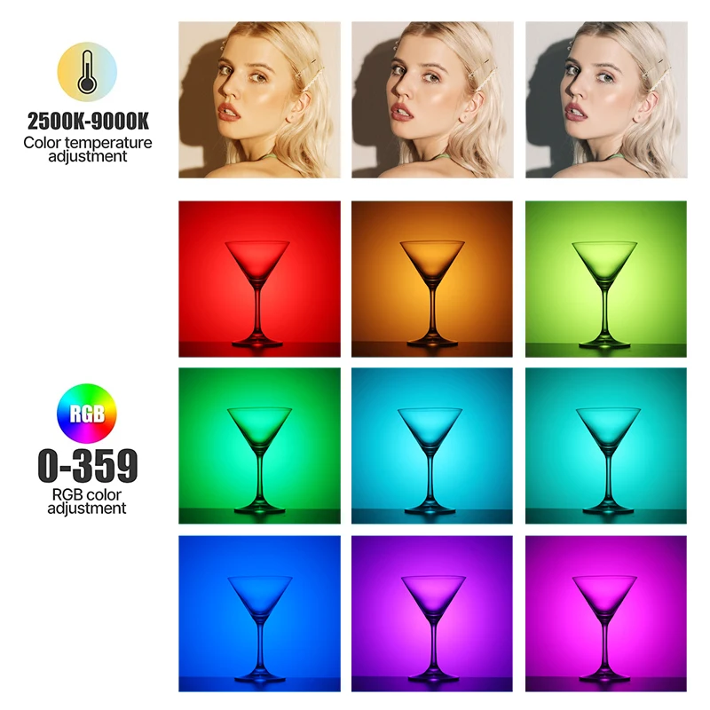 Ulanzi VL110 RGB Tube Photography Lamp 2500-9000K 2600mAh Rechargeable Portable Studio Camping Fill Lighting Kit For Youtube — view 4
