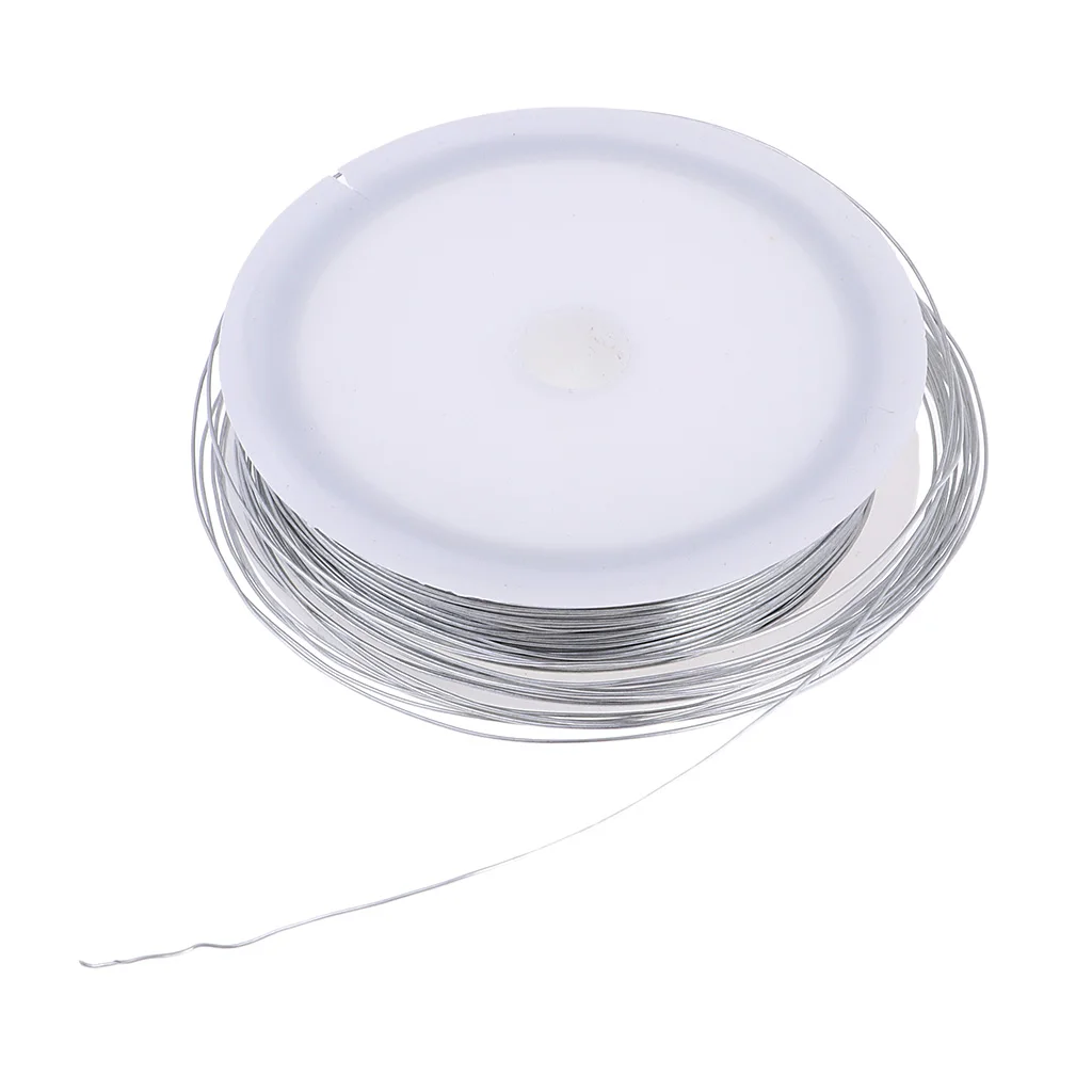 Silver Thin Iron Wire For Model Making Crafts Soft Wire Coil 40m