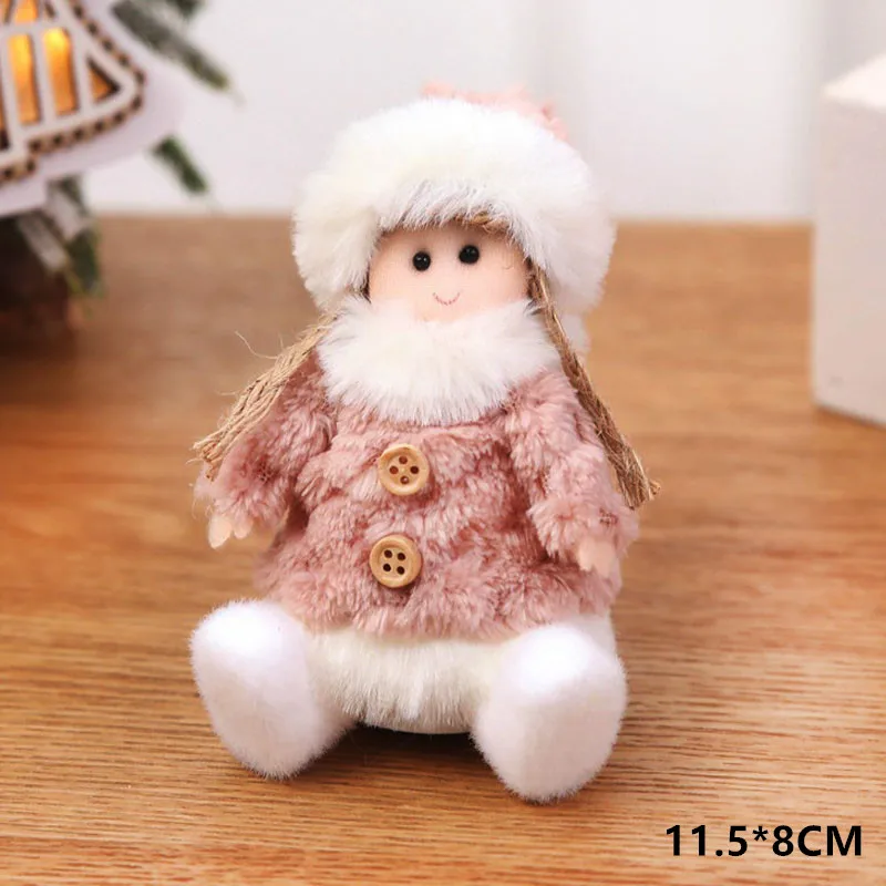 Год, последнее Рождество, милая шелковая плюшевая кукла ангела, Рождественская елка, украшения, Рождественское украшение для дома, подарки для детей, Kerst - Цвет: A16-Sitting Angel