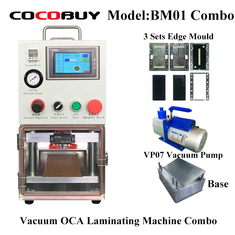 

LCD Display Touch Screen OCA YMJ laminating machine for iphone samsung edge lcd Vacuum Automatic laminating with Vacuum Pump
