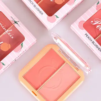 

Two-Color Three-Dimensional Peach Blusher Natural Delicate Face Palette Blush Cosmetics Modification Tray Face Contour T9H9