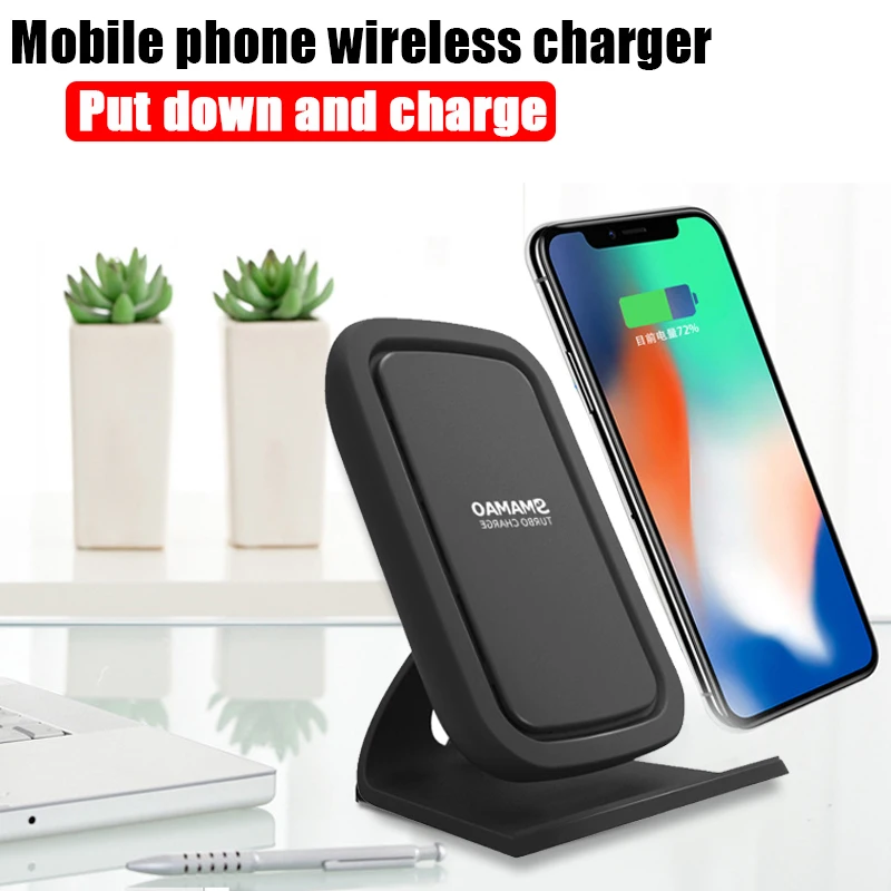 

Qi Wireless Charger 10W QC 2.0 Fast Charging Stand With Cooling Fan Fast Radiating For Samsung IPhone Huawei Xiaomi