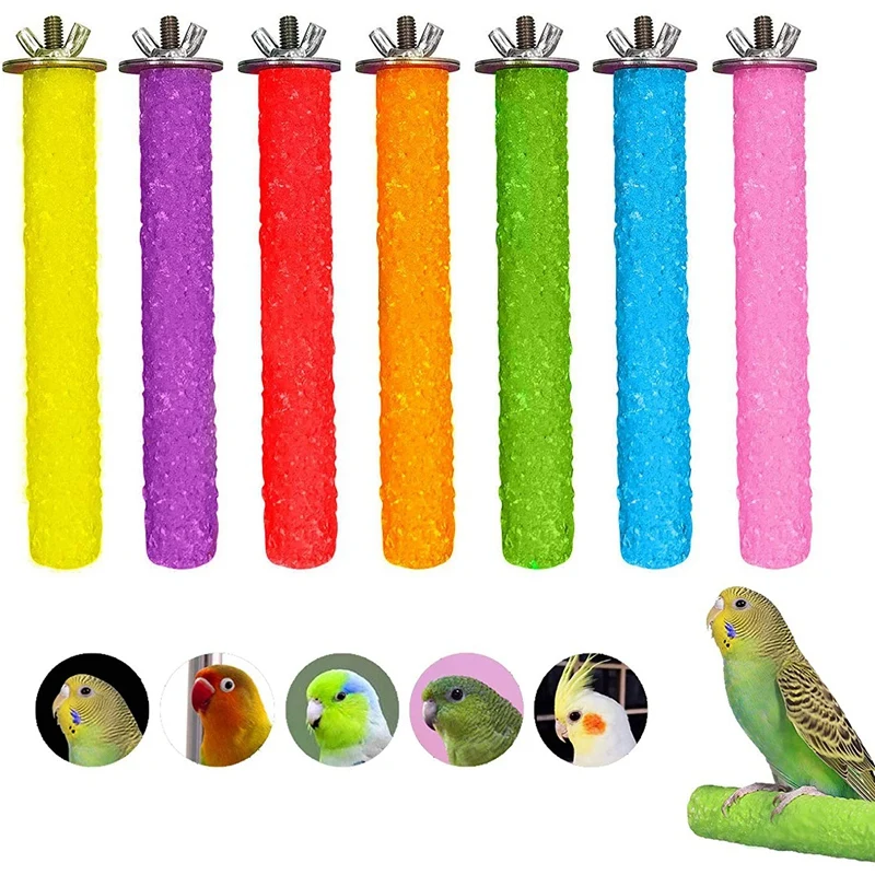 7 Pcs Grip Bird Cages Perch for Conures Parakeets Lovebirds Cockatiels