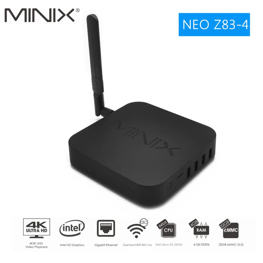 

MINIX NEO Z83-4 Intel Atom X5-Z8350 Mini PC Windows 10 64bit 4GB RAM+32GB ROM Media Player Dual-Band WiFi BT4.2 4K Desktop