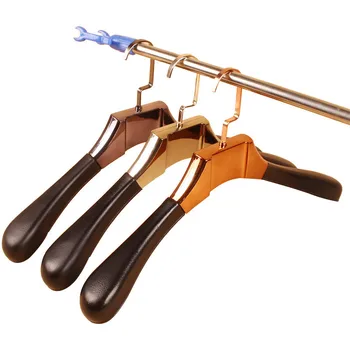 

20pcs/lot Many Styles Luxury Leather Padded Plastic Hanger for Fur Coat Garment, Deluxe Leather Hanger Rack for Woman Man