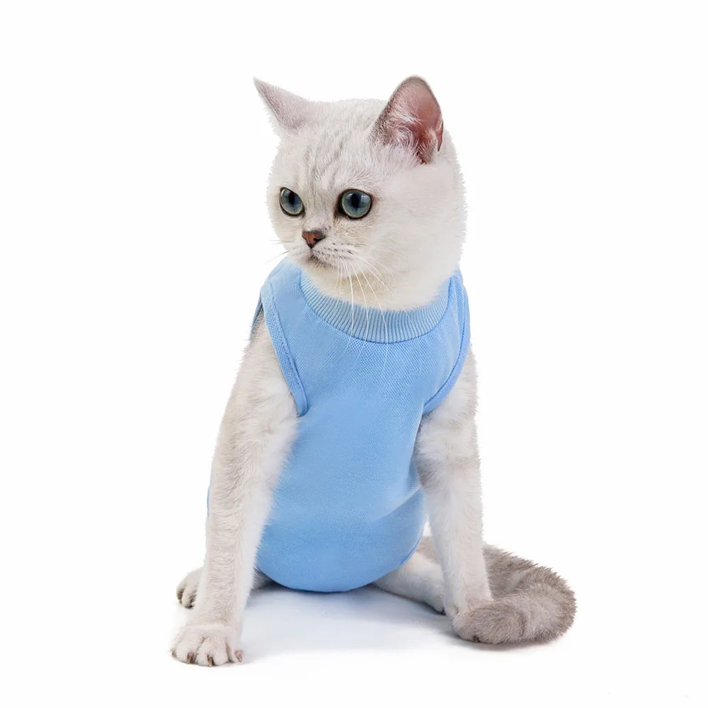 Кошачий хирургический костюм для восстановления брюшных ран кожные болезни e-воротник альтернатива для кошек профессиональная одежда для домашних животных после хирургии