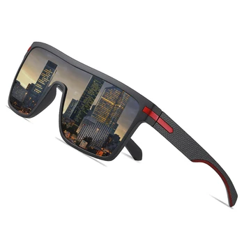 AOFLY Brand Polarized Sunglasses Men Oversized Flexible Frame Square Male Sun Glasses