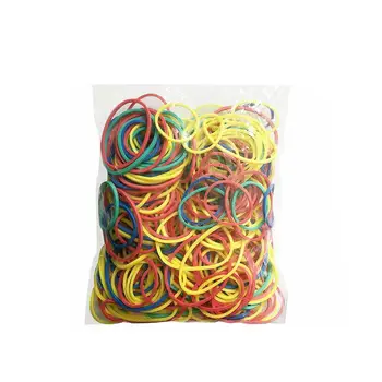 

A Pack Of Colored Rubber Bands Candy Colors Nylon Elastic Accessories Packaging Bands For Stationery Hair Hair Diameter 2.5 H7V2