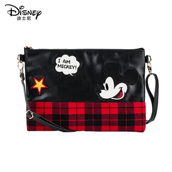 

Disney Mickey Women Bag 2020 Messenger Bag Shoulder Girl Crossbody Bag British Style Casual Wild Leather Handbag lattice Fashion
