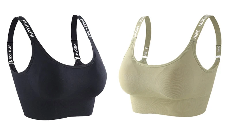 PEARLYNN Harness Sports Bra Women Unwired Active Underwear Push Up Without Bones Gym Seamless Sportswear Crop Top For Fitness