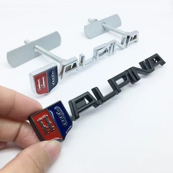 

3D metal ALPINA Front Grille Sticker Car Head Grill Emblem Badge Decal for logo E46 E39 E90 E60 E36 F30 X5 E53 F10 car styling