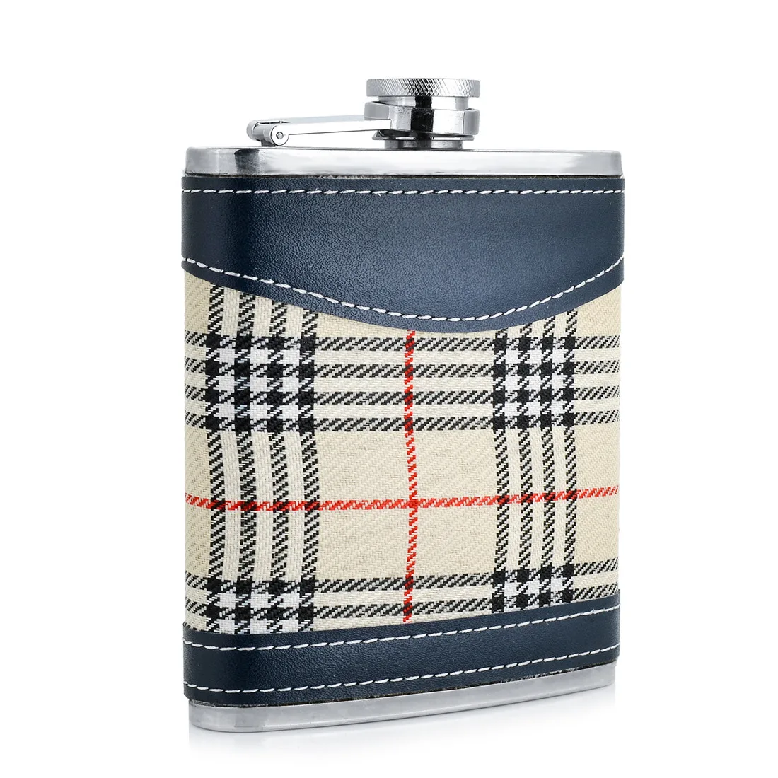 GENNISSY клетчатая фляга из нержавеющей стали подарок для мужчин принт Портативный 7