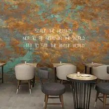 Пользовательские 3D Настенные обои ретро Ностальгический цвет ржавчины метала Английский алфавит кафе фреска фон настенная декоративная живопись