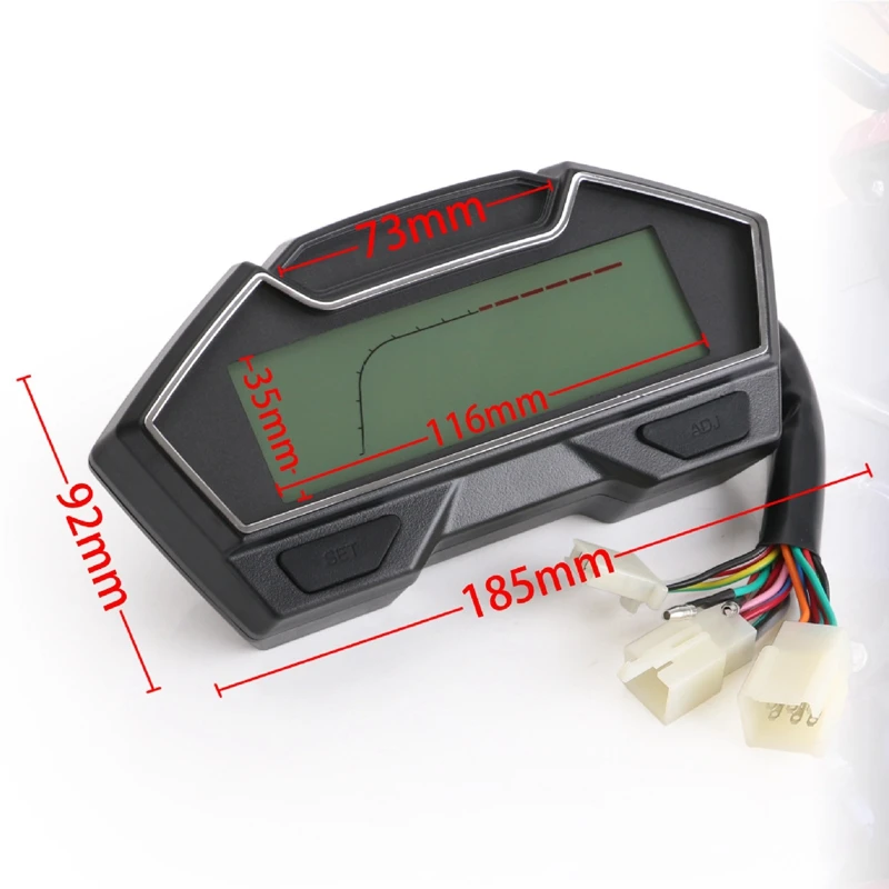 Универсальный мотоциклетный Скорость ometer Rpm Скорость указатель расхода топлива 199 км/миль в час) "сделай сам" одометр спидометр