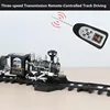 Children's Electric Smoking Rail RC Car Sound Light Music Parent-Child Interaction DIY Assembly Steam Remote Control Train Toy 3