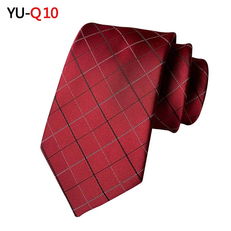 YU-Q10 Новинка, деловой мужской галстук, для работы, свадьбы, галстуки, для праздника, вечеринки, праздника, подарки, в полоску, в сетку, модный, официальный, высокое качество - Цвет: YU-Q10