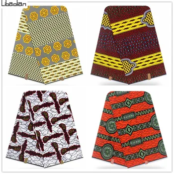 

High Quality African Wax Print Fabric 100% Cotton Ankara Sewing Material For Dress Ankara Wax print Fabric 6yards Hot F28-11