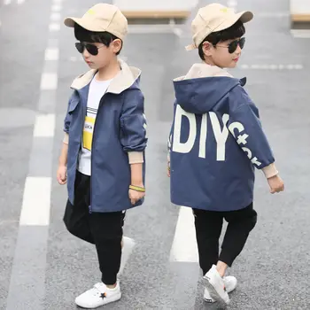 

Children's clothing boy coat trench 3-11 years old long jacket spring clothes 2020 new children's big children casual Korean