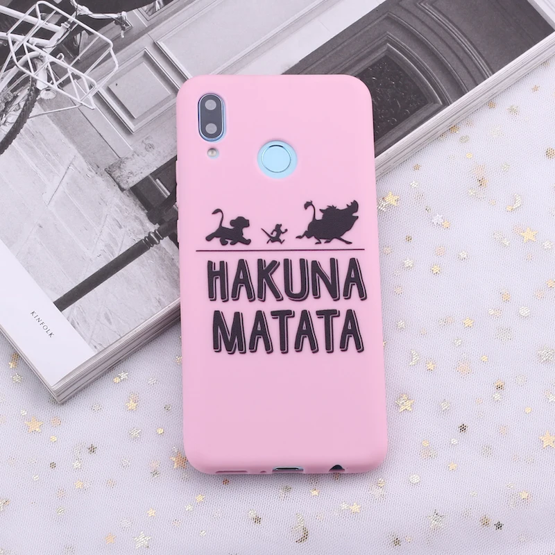 Для huawei Honor mate 20 10 P20 P30 Pro Lite P Smart Nava 9x 8x Hakuna Matata Король Лев конфеты Мягкий ТПУ чехол для телефона Capa Funda - Цвет: SY-04