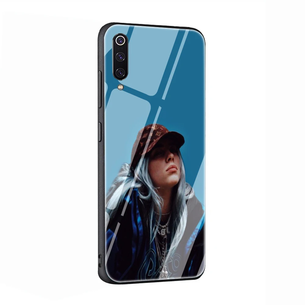 G6 Billie eilish rainbow blohsh Океанский глаз закаленное стекло чехол для телефона для Xiaomi mi 8 9 Красный mi 4X 6A Note 5 6 7 Pro - Цвет: G6