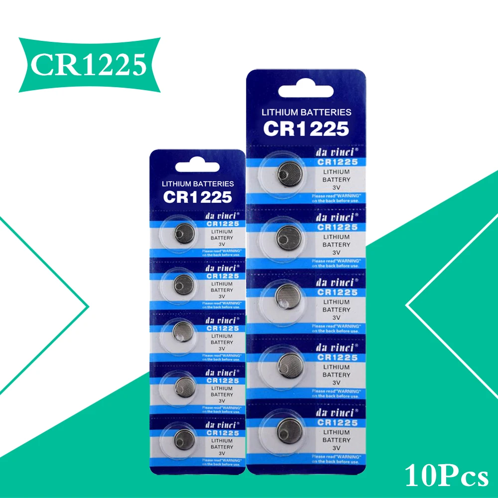 

10Pcs CR1225 Button Batteries LM1225 BR1225 KCR1225 Cell Coin Lithium Battery 3V CR 1225 For Watch Electronic Toy Remote