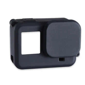 

Silicone Case with Chargeable Battery Lid Door Cover for GoPro Hero Black 8 Sports Camera Dustproof Housing Protective Case